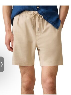 NWT Faherty Men's essential Drawstring Flat-Front Shorts Sz L $108